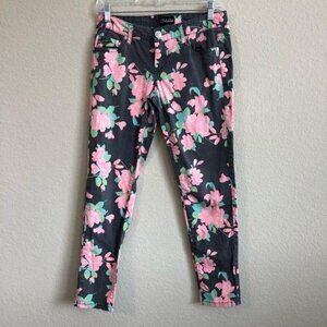 Celebrity Blues Jeans Floral Skinny Retro Pink